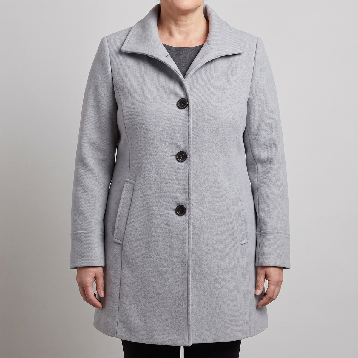Women’s Stand Collar Single-Breasted Coat