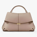 Women’s Structured Top Handle Bag with Folded Flap
