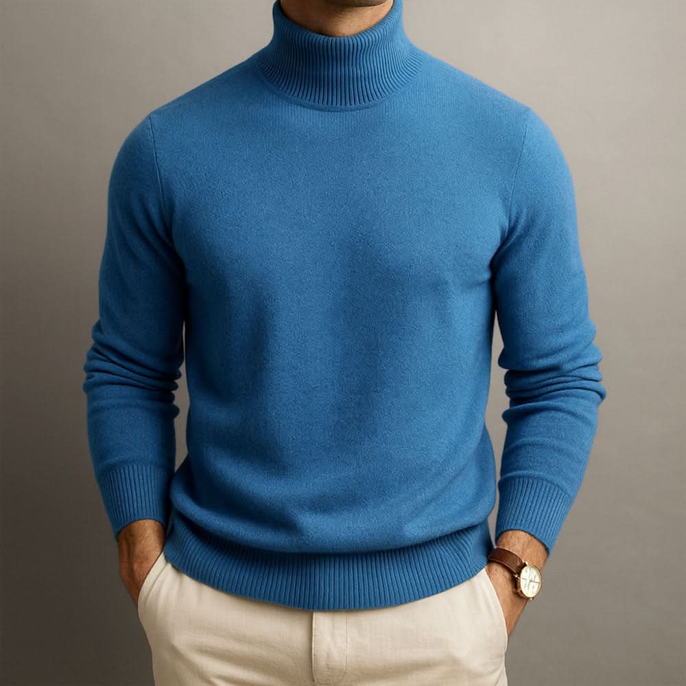 Men’s Soft Brushed Knit Roll Neck Jumper