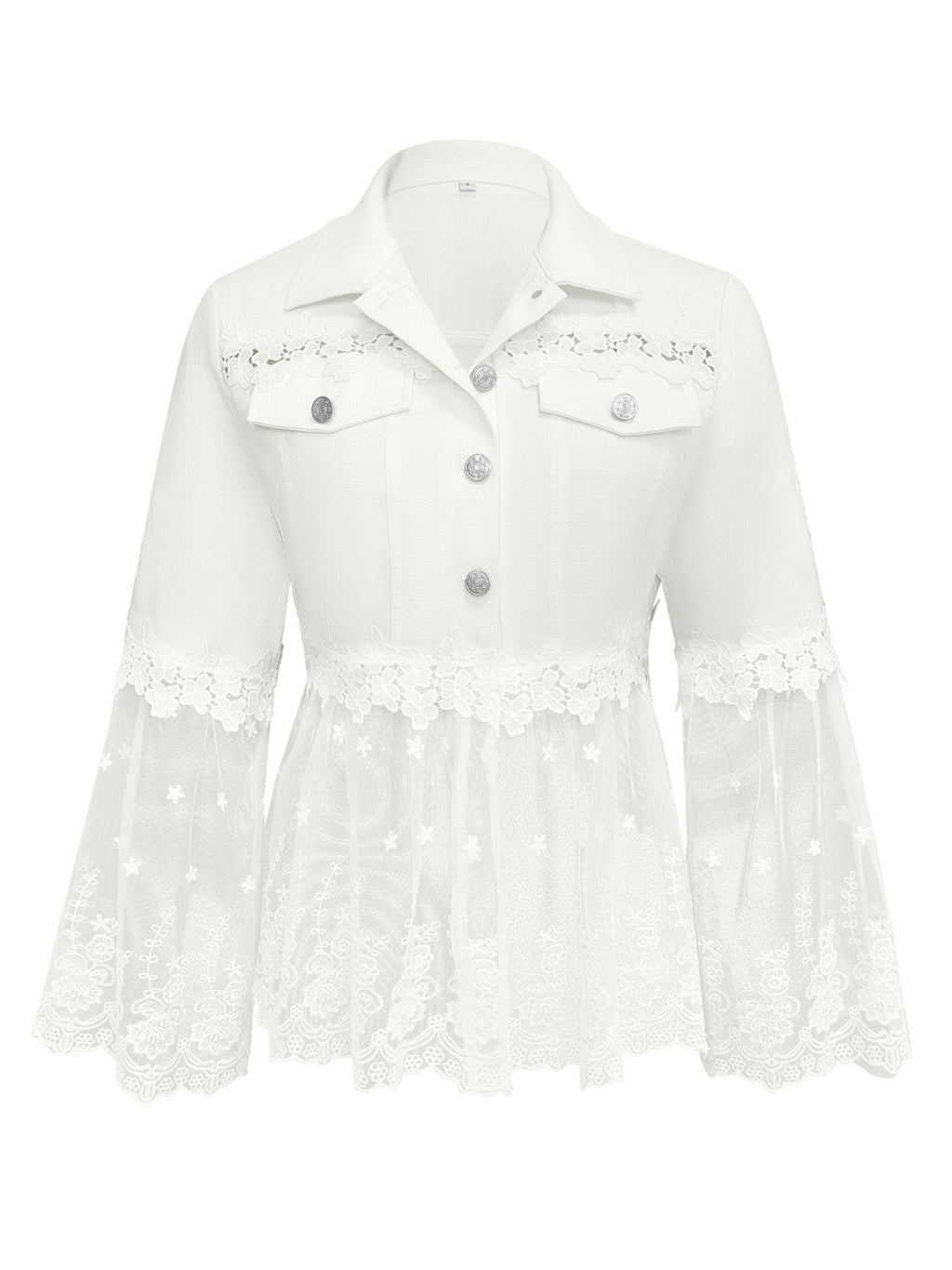 Women’s Jacket with Denim Trim and Pockets