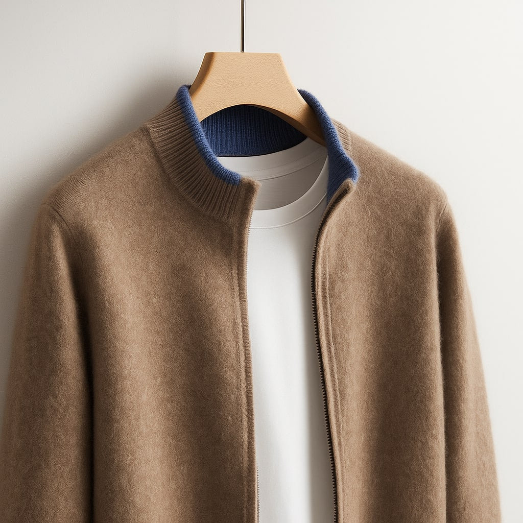 Men’s Brushed Knit Zip Cardigan