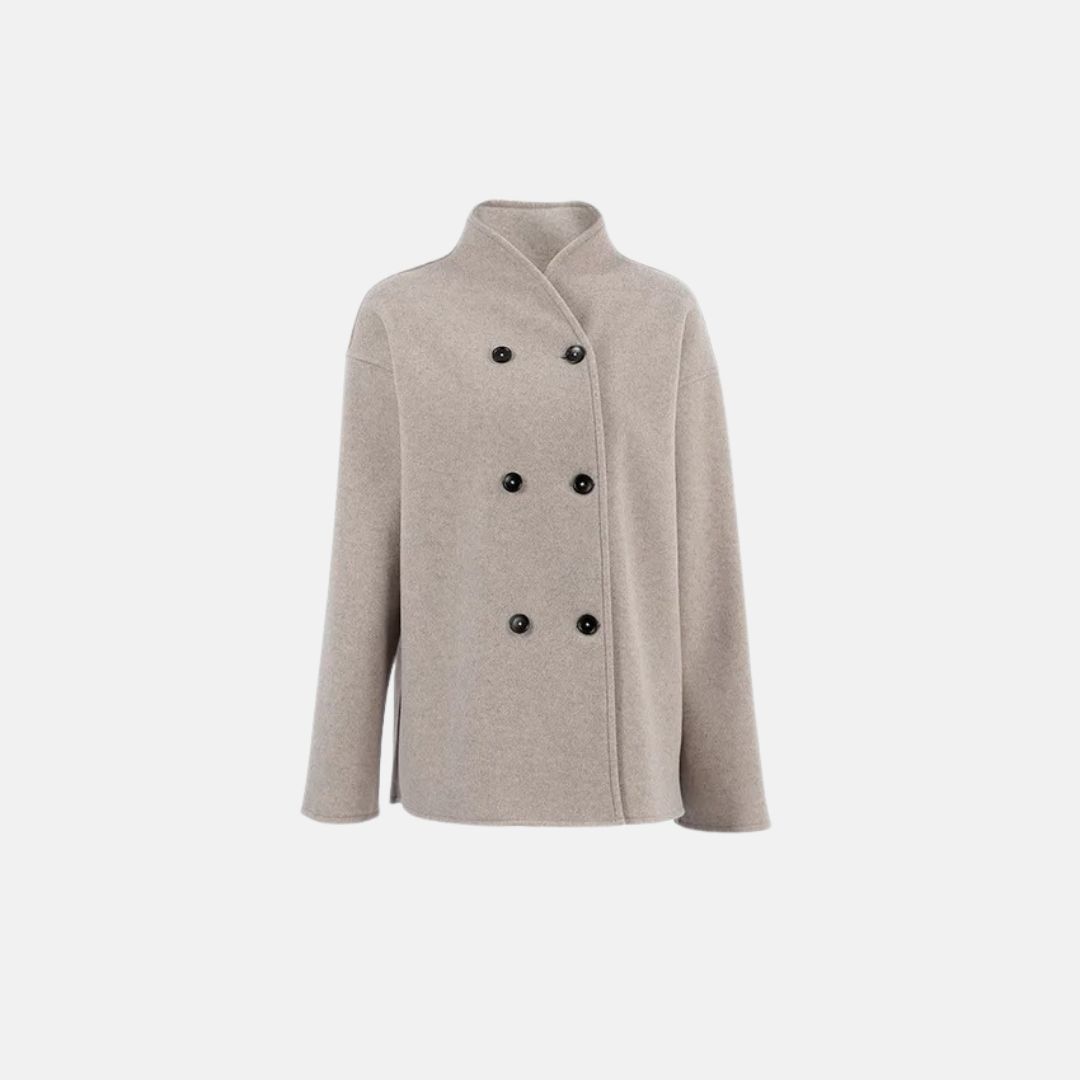 Women’s Stand Collar Double-Breasted Short Coat