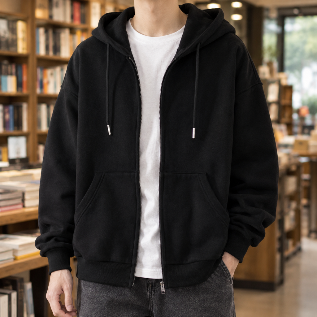 Men’s Oversized Zip-Up Hoodie