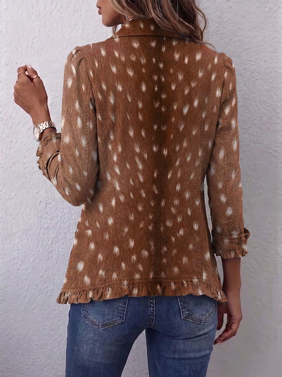 Women’s Jacket with Denim Trim and Pockets