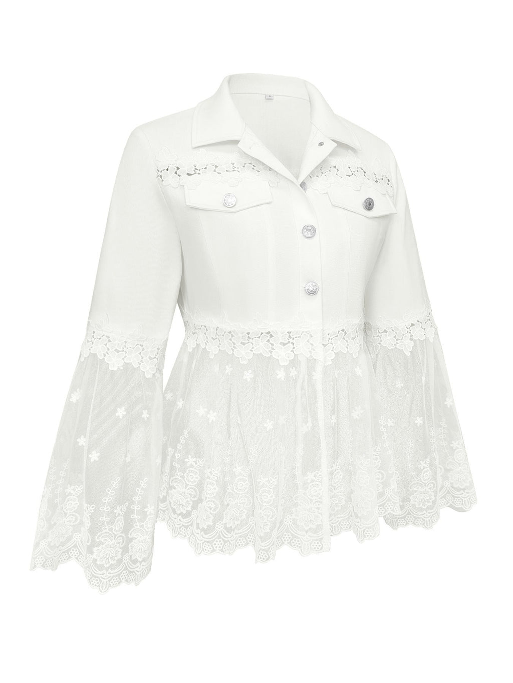 Women’s Jacket with Denim Trim and Pockets