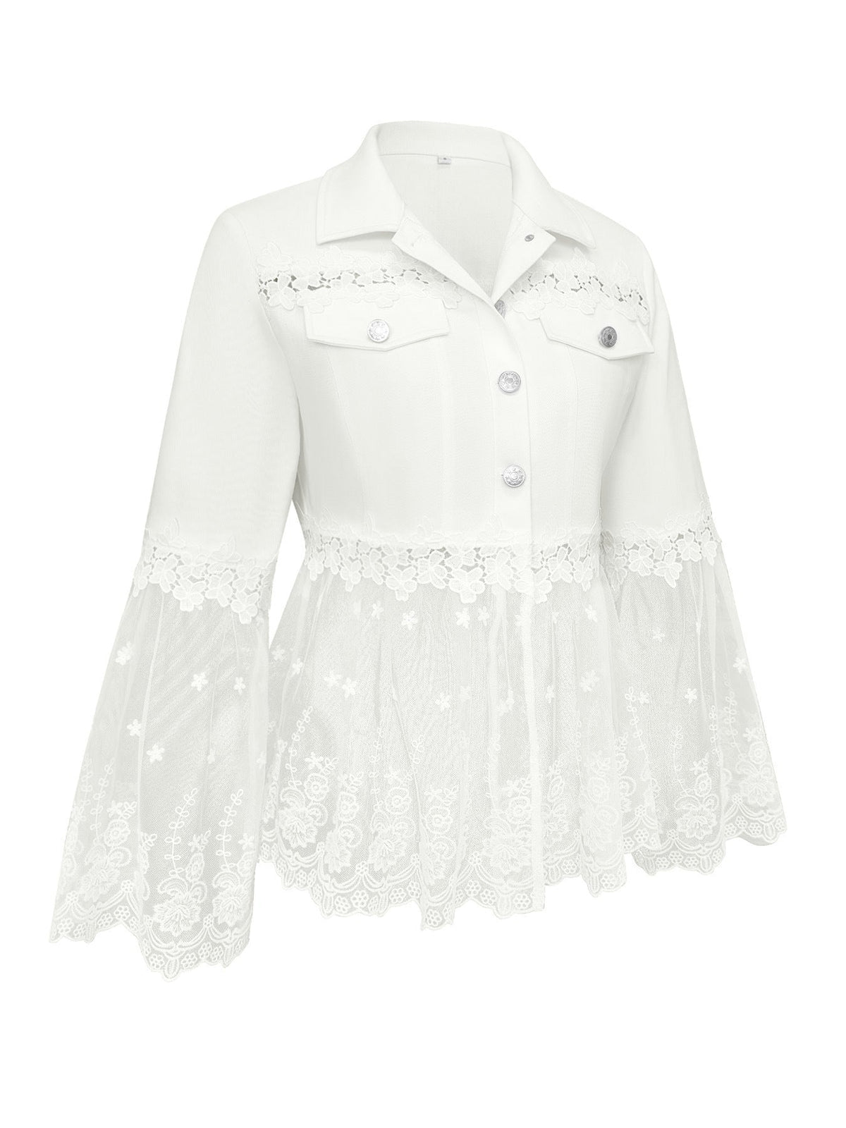 Women’s Jacket with Denim Trim and Pockets