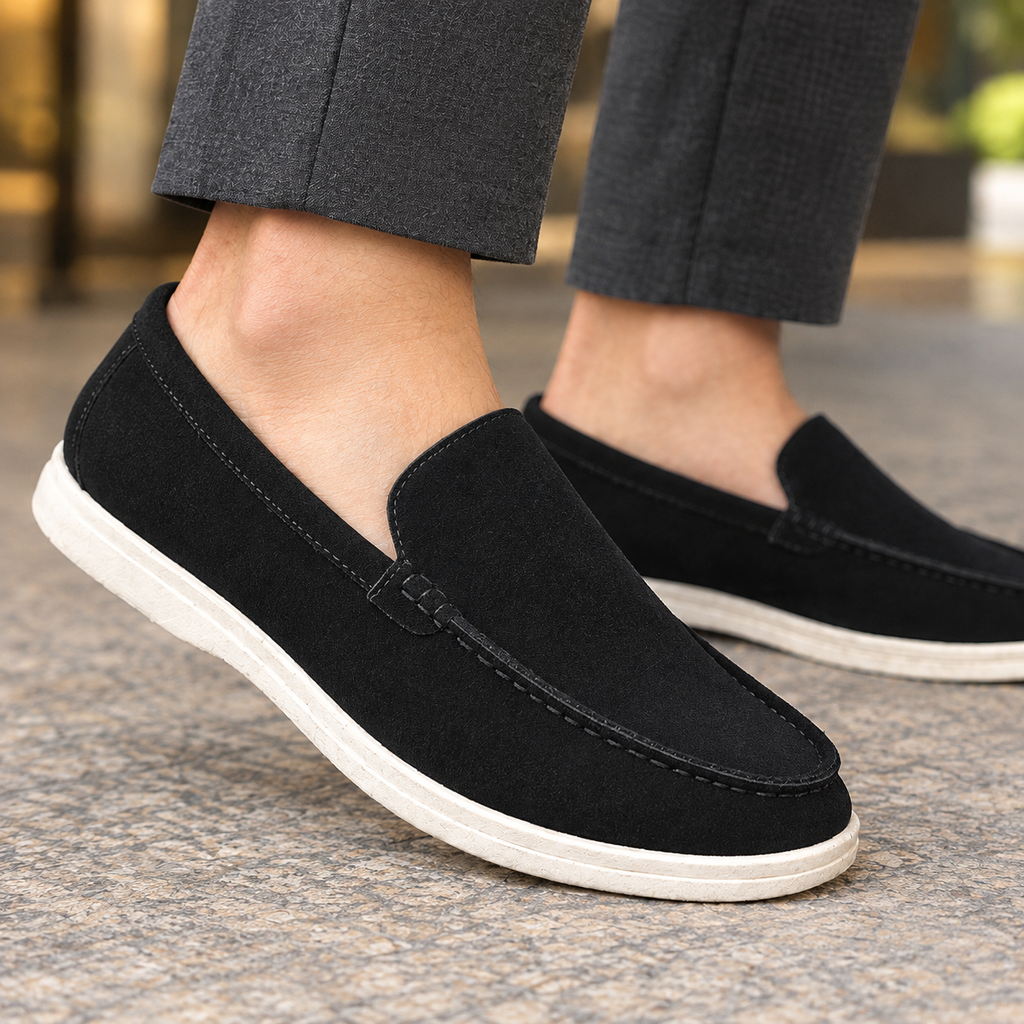 Men’s Minimalist Faux Suede Loafers