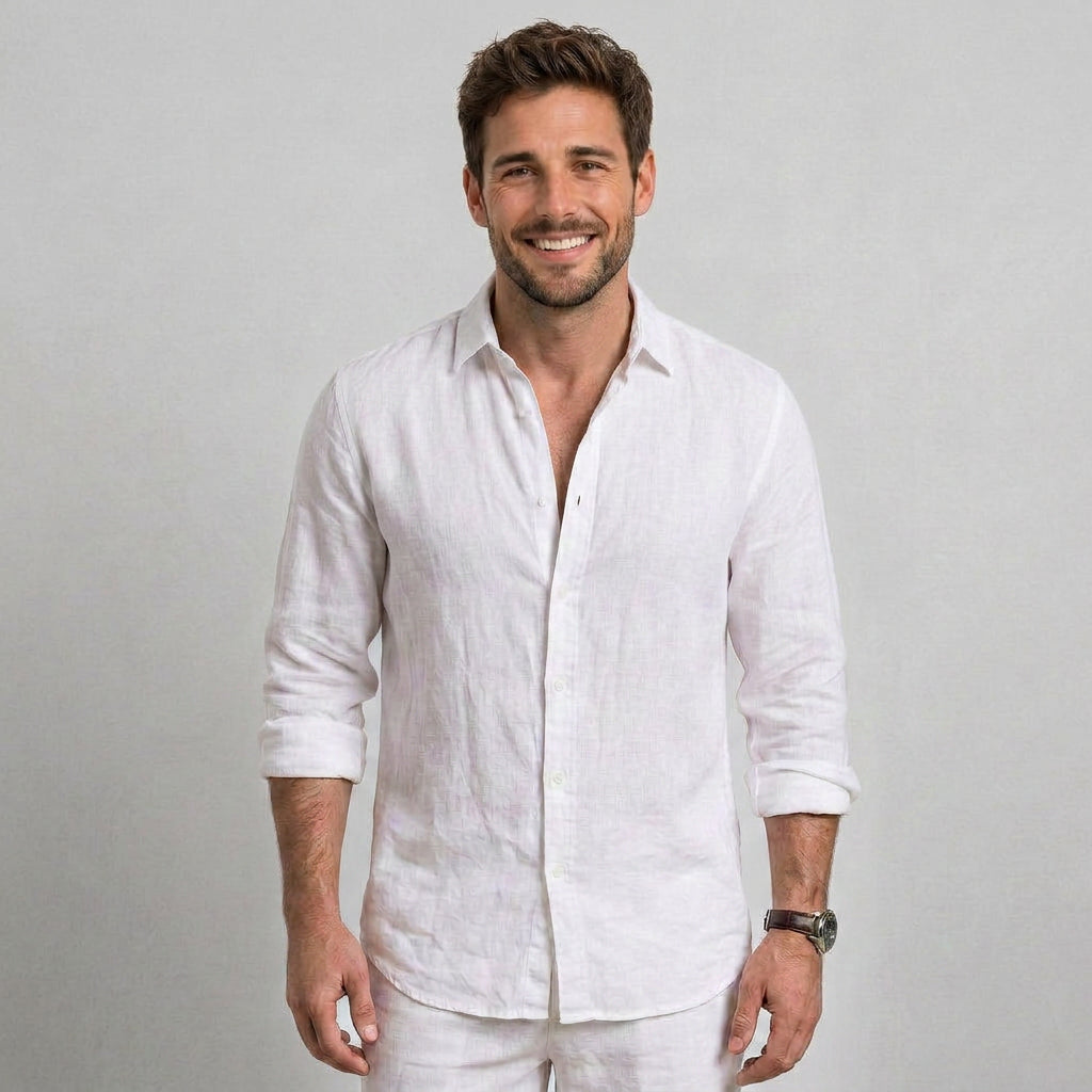 Men Linen Button Shirt