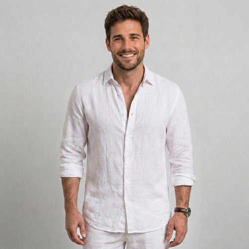 Men Linen Button Shirt